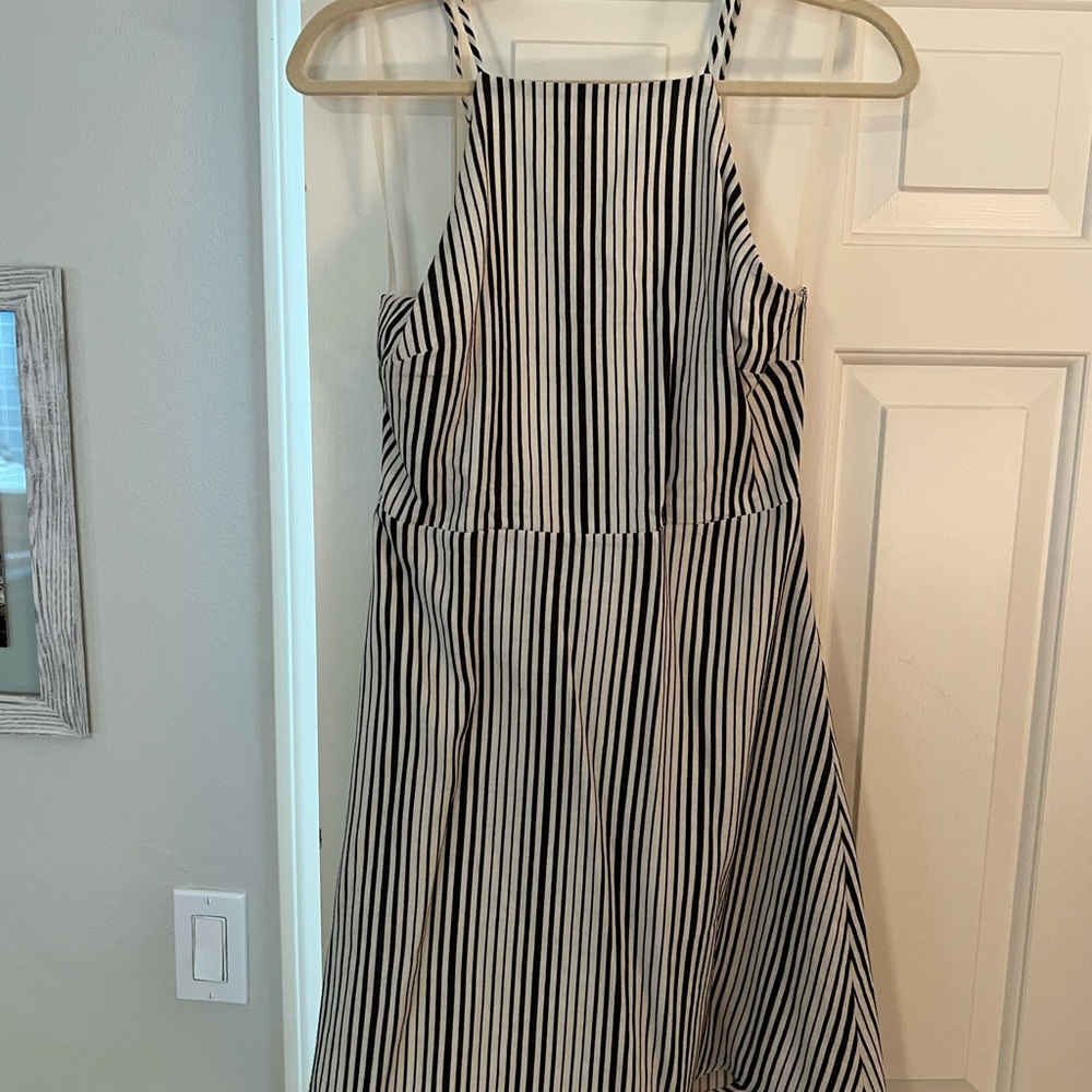 Striped Black and White Women's Dress